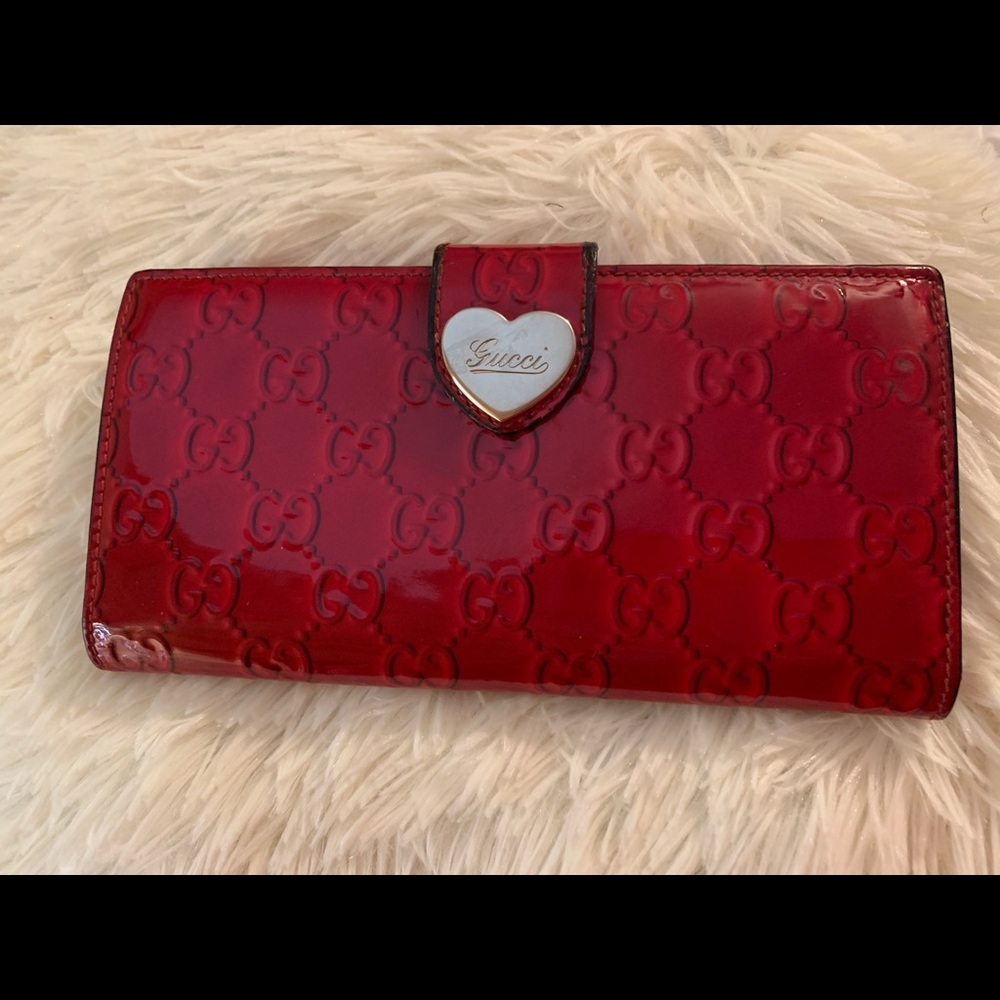 Gucci Patent Leather Long Wallet